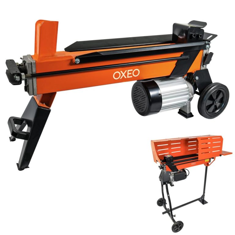 Fendeur de bûche hydraulique 7T horizontal - avec support - Moteur 2300W - Longueur de fendage 52cm - 2 roues - Fendeuse à bois (Oxeo)
